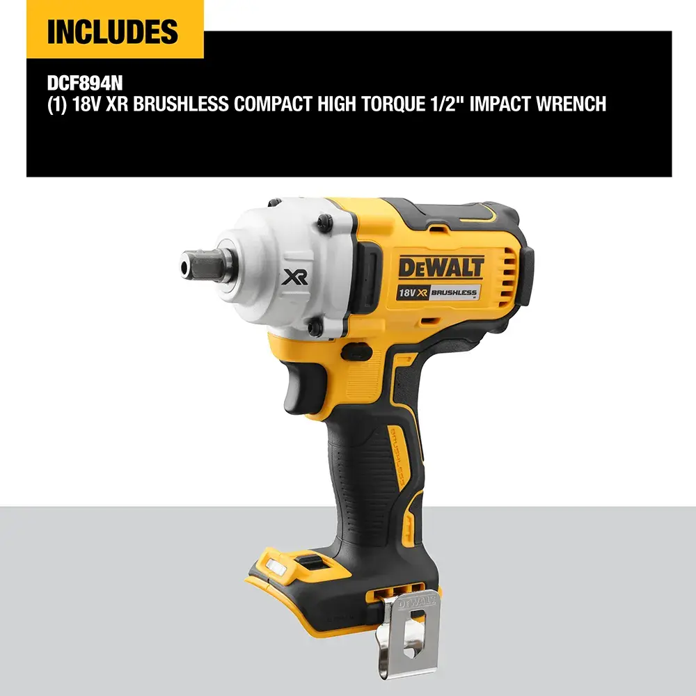 DEWALT® 18V XR® Brushless Compact High Torque 1/2 in. Impact Wrench (Tool Only)