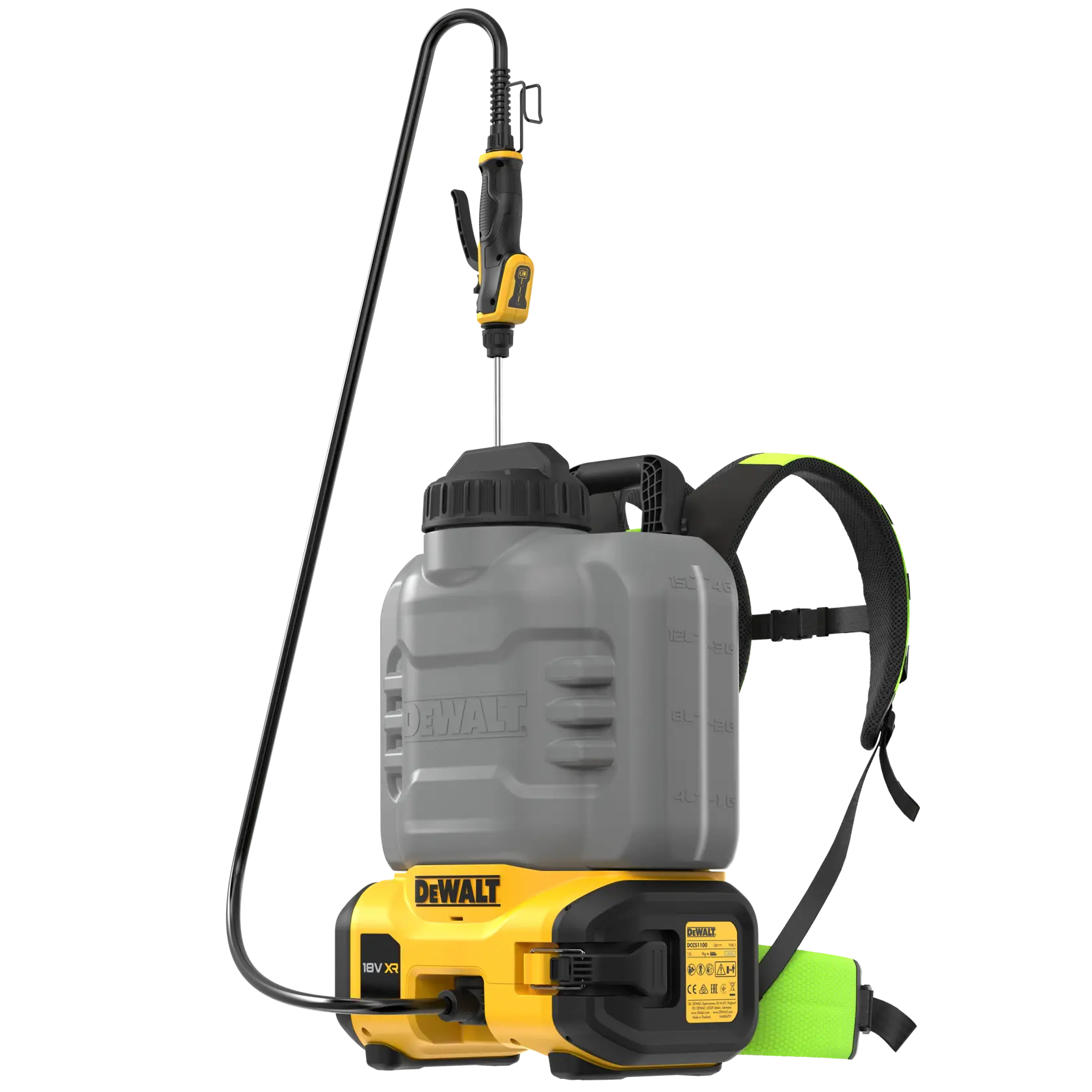 DEWALT sprayer backpack DCCS1100N-XJ, DCCS1100N with hose and handle. Product category: Photography.