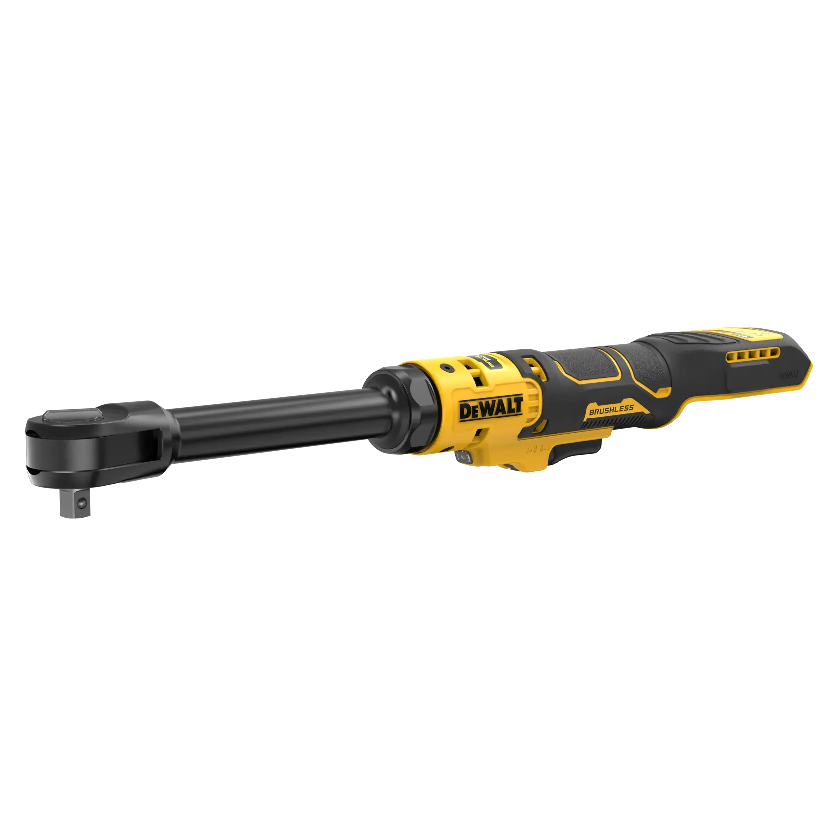 DEWALT ratchet tool DCF513EN-XJ, DCF513EN. Photography product category, black/yellow design.