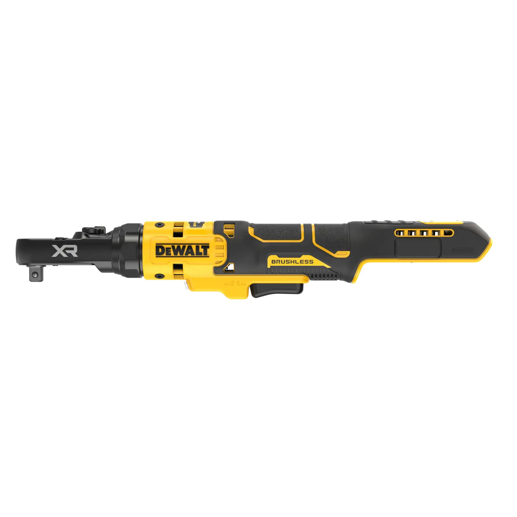 DEWALT brushless tool, SKUs DCF520N-XJ and DCF520N, yellow and black, shown for photography category.