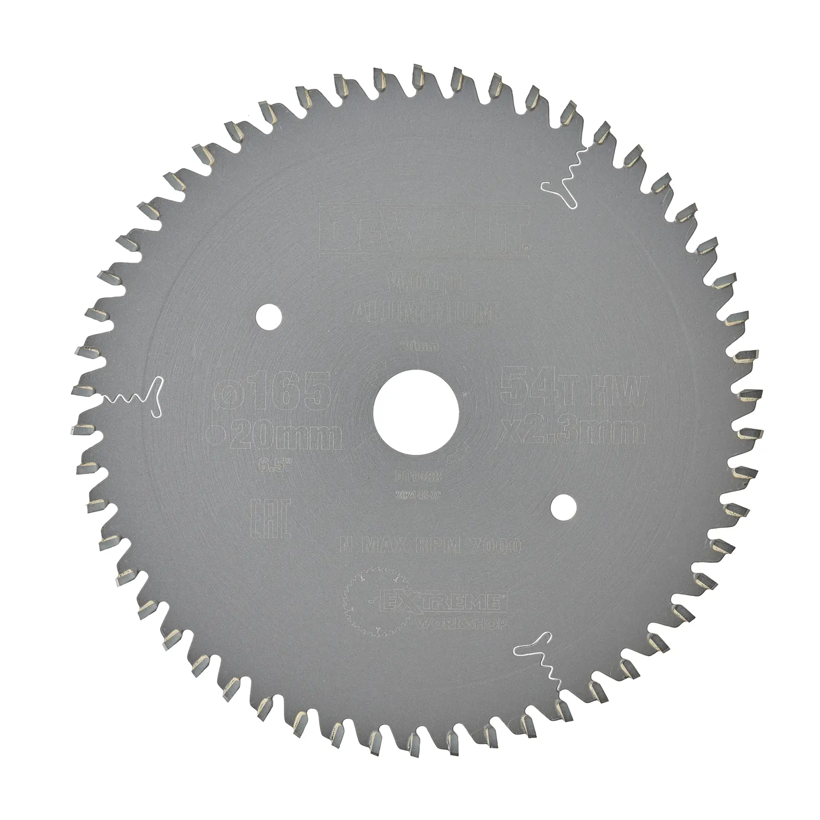 DEWALT® EXTREME WORKSHOP 165mm x 20mm 54T Circular Saw Blade