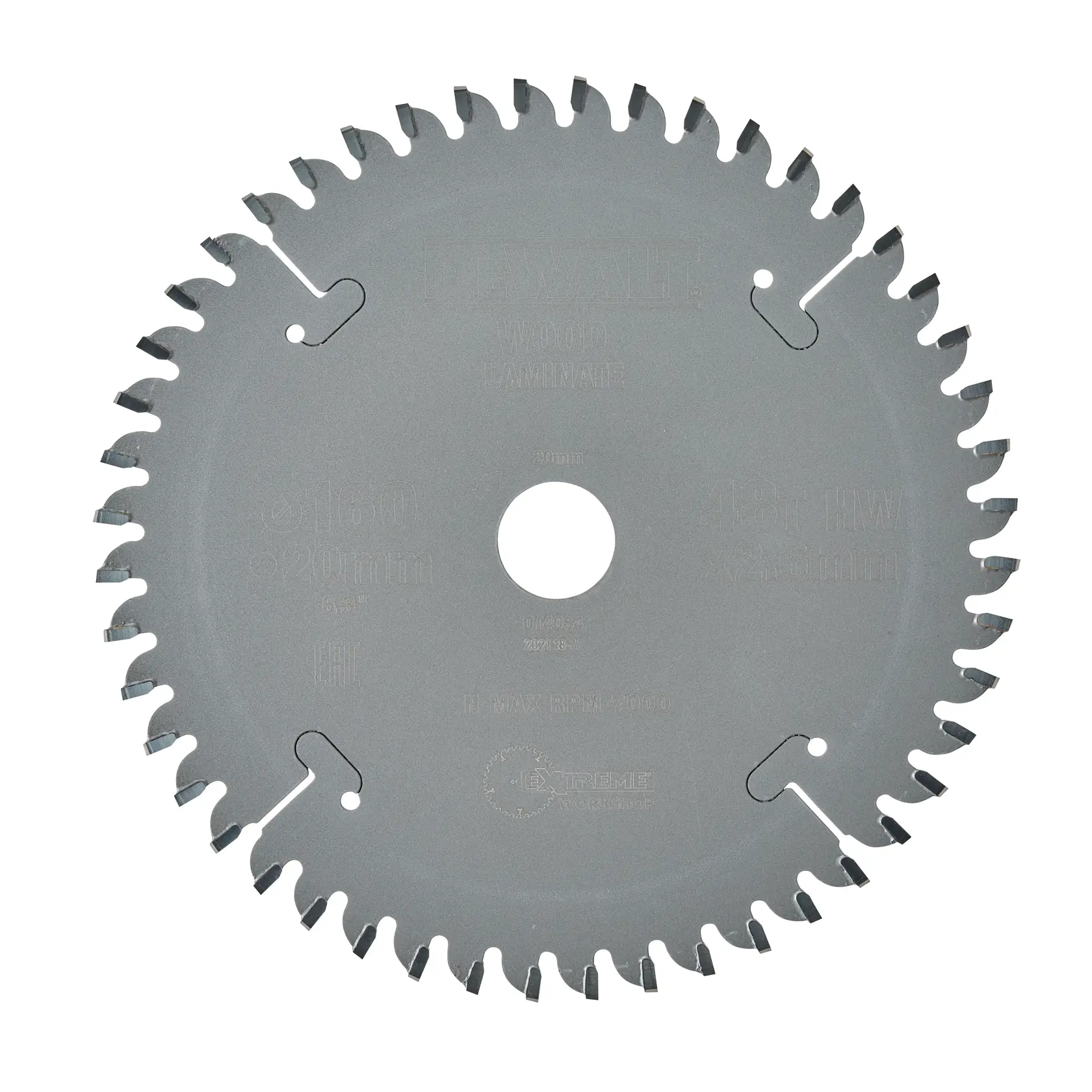 DEWALT® EXTREME WORKSHOP 160mm x 20mm 48T Circular Saw Blade