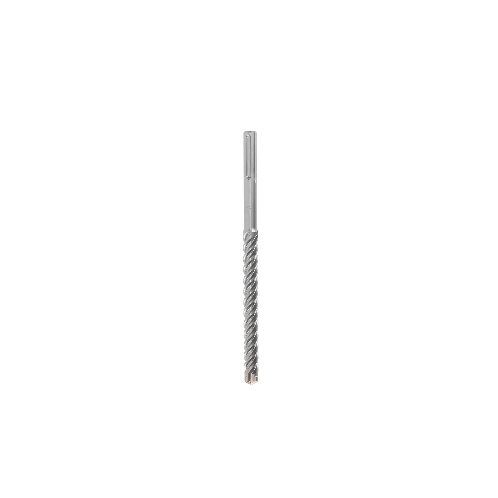 A DEWALT SDS drill bit with spiral design, shown vertically on a plain white background.