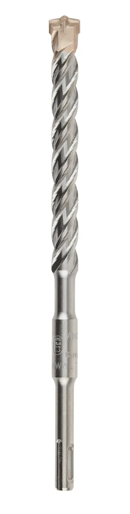 A single DEWALT metal masonry drill bit with a spiral fluted body and carbide tip, shown against a white background.