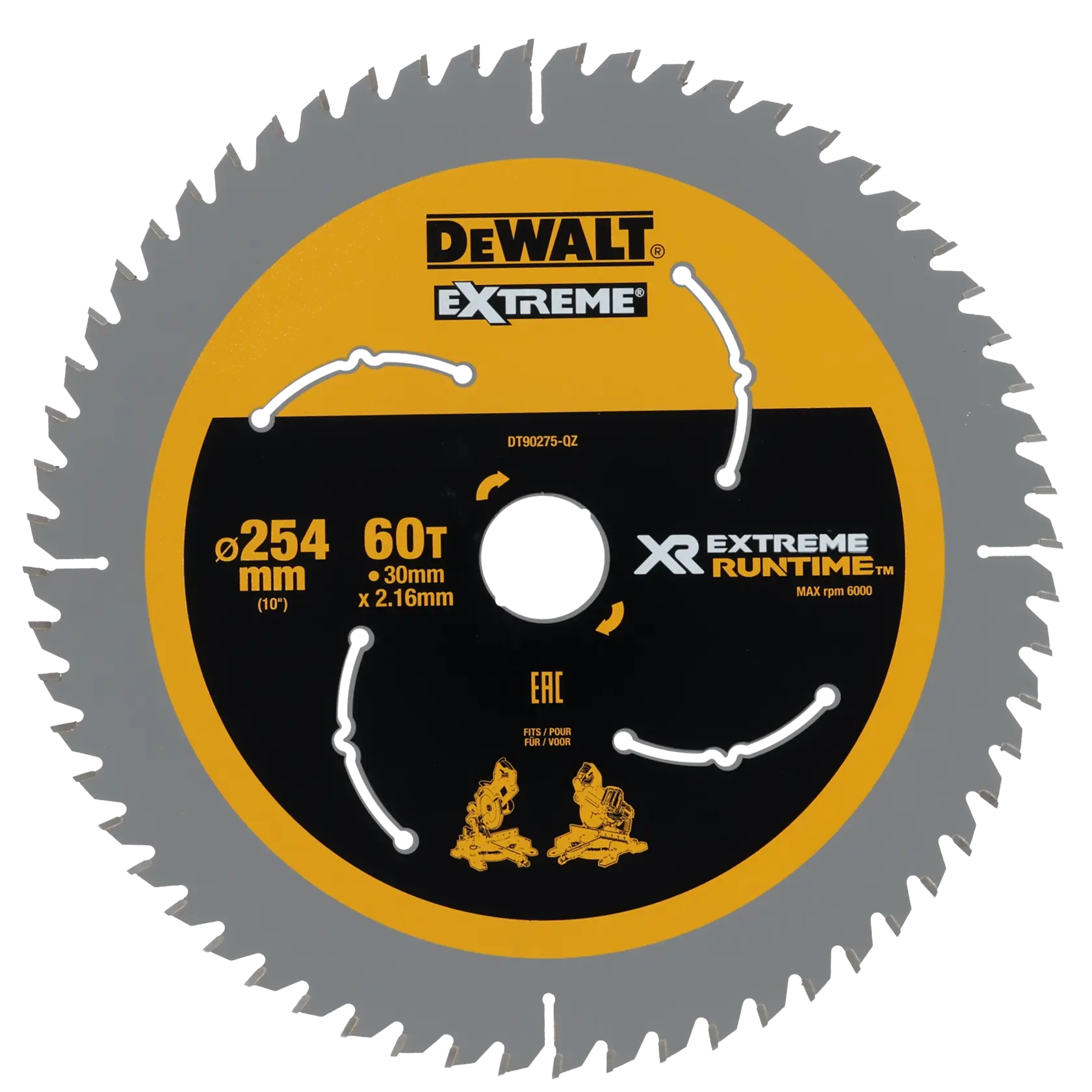 XR EXTREME RUNTIME™ CIRCULAR SAW BLADE 254MM X 30MM 60T