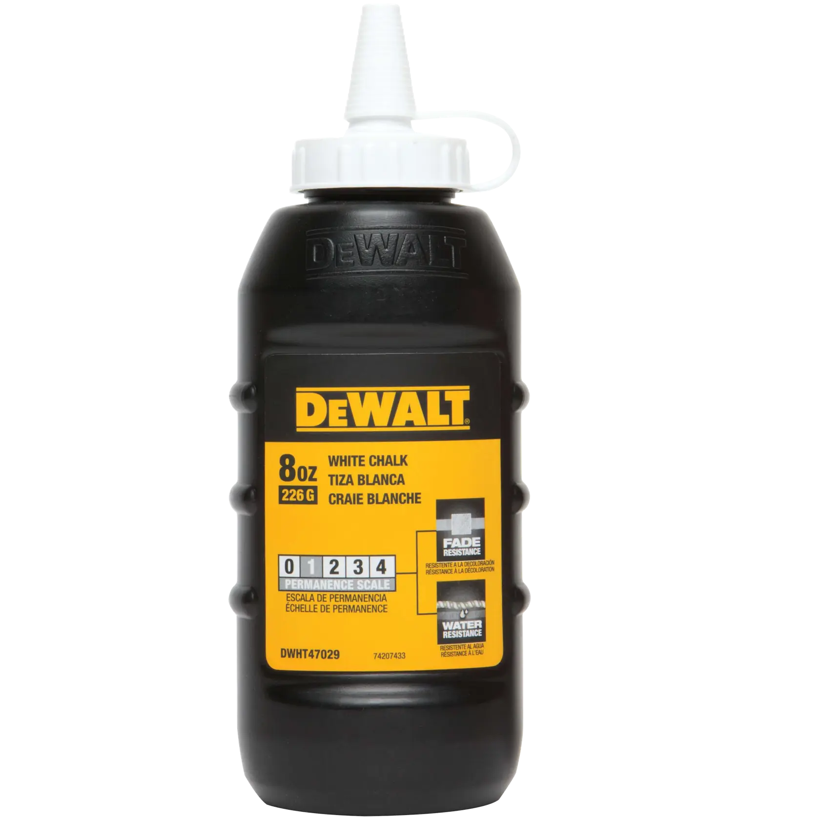 Profile of 8 ounces Chalk White.